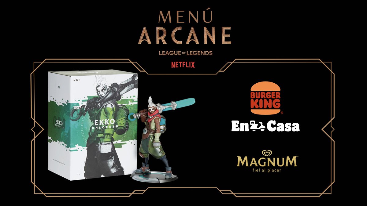 Menú Arcane de Burger King con figura de Jinx